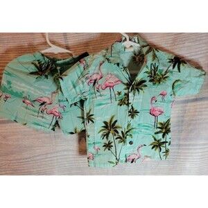 KY'S FLAMINGO FEVER BOY'S CABANA SET

HAWAIIAN pattern
